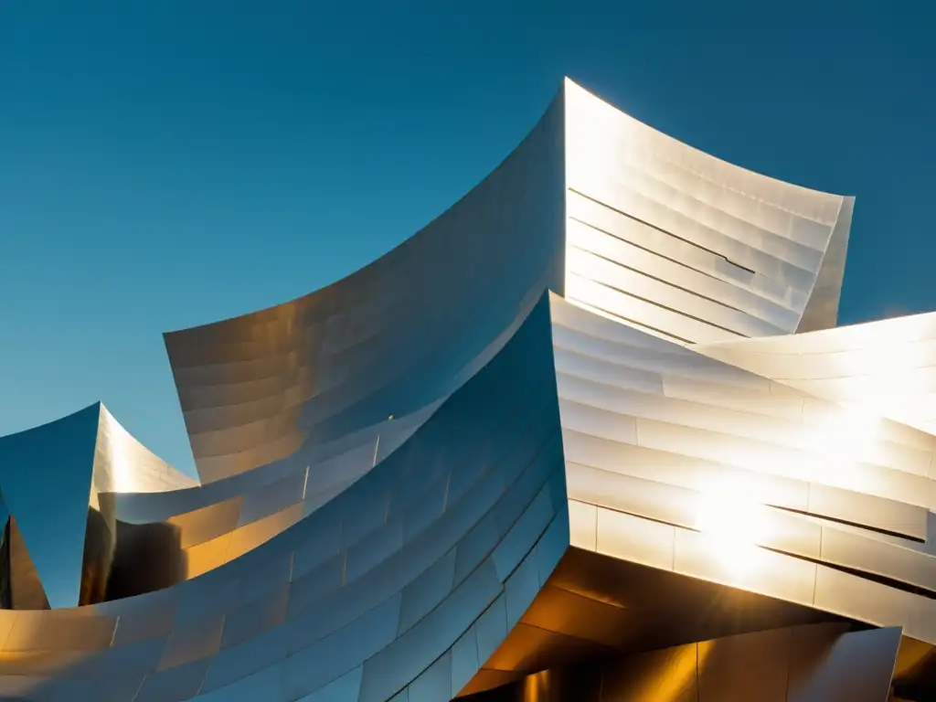 Walt Disney Concert Hall en Los Ángeles, con su diseño deconstructivista