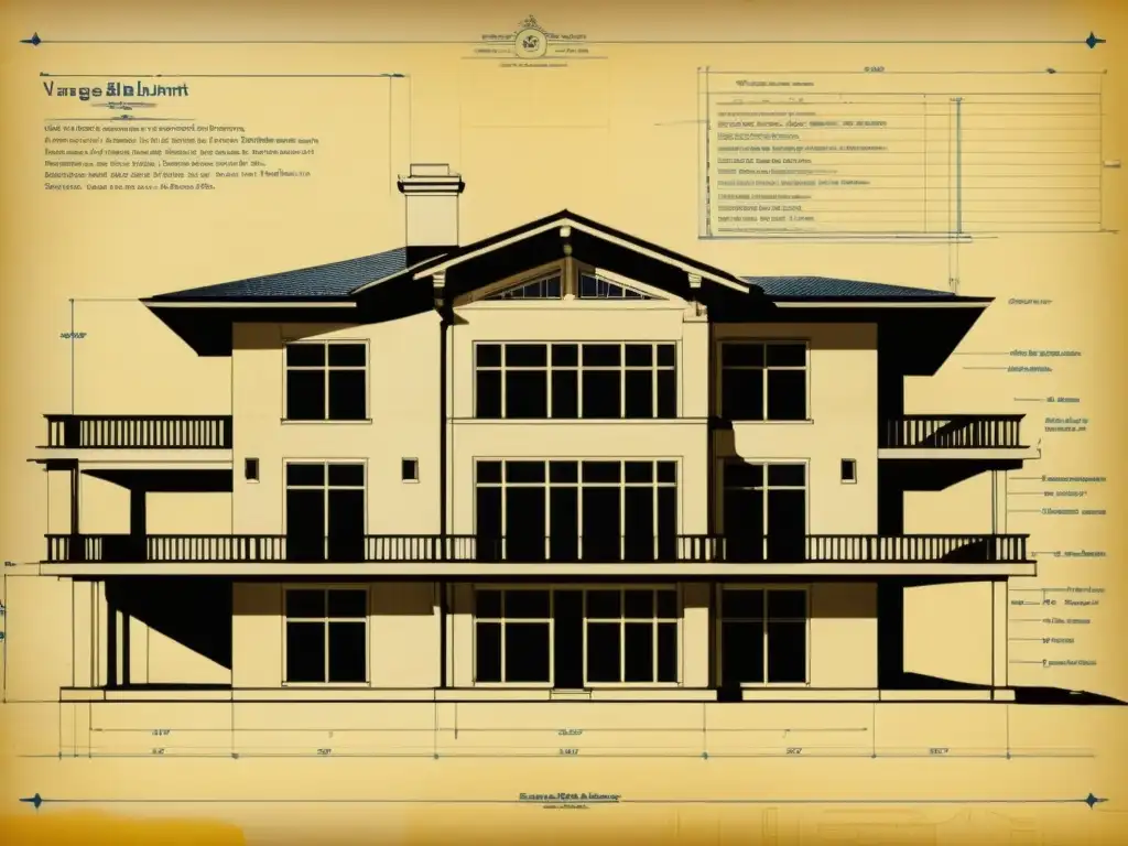 Antiguo plano arquitectónico detallando moderno edificio, con interfaz de Autodesk Revit