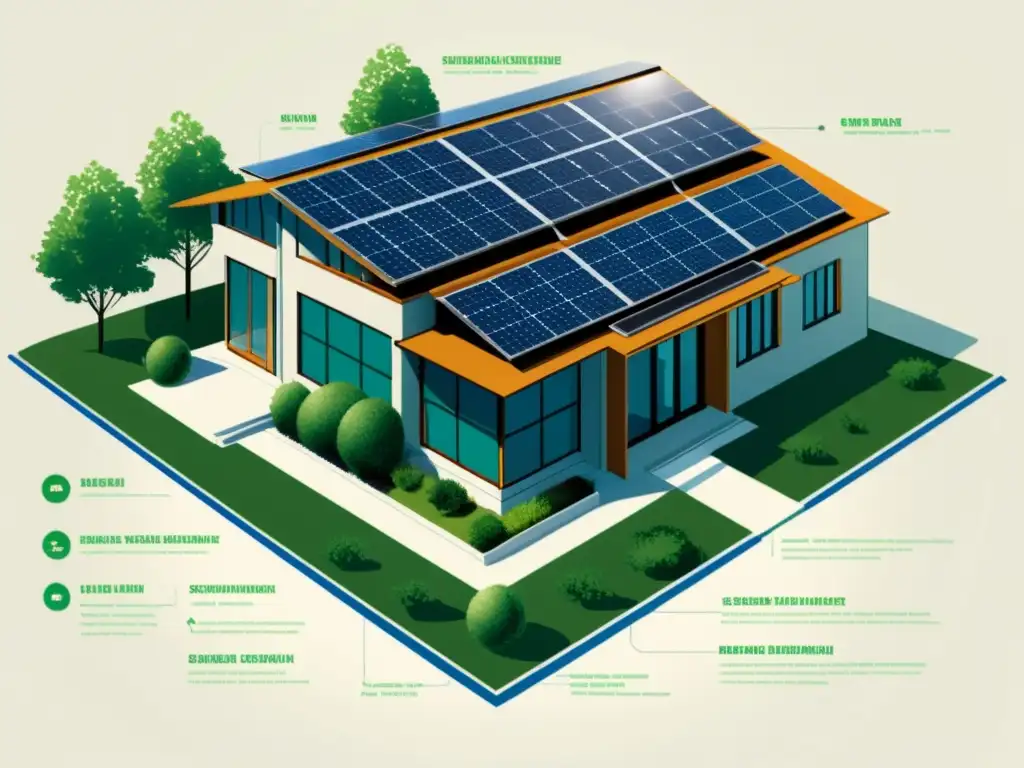 Antiguo plano de construcción sostenible con certificación EDGE, integrando tecnología moderna y prácticas de construcción amigables con el medio ambiente