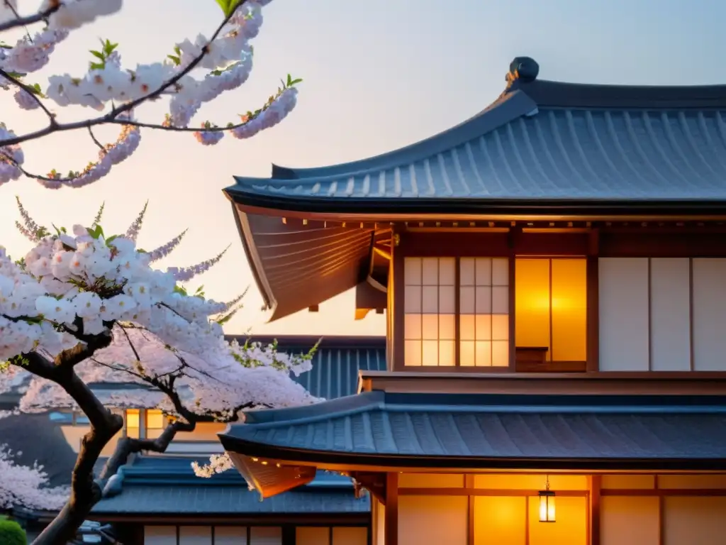 Arquitectura contemporánea en diálogo con la tradición de Kyoto, entre cerezos en flor y edificios modernos