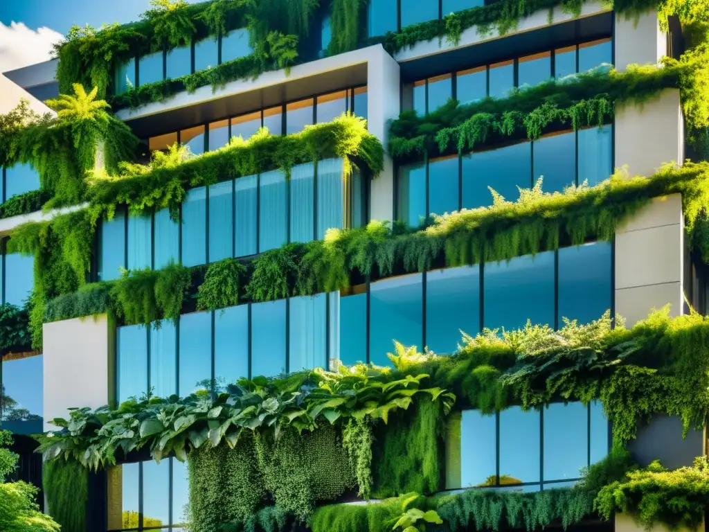 Arquitectura moderna con principios de biofilia: diseño natural en paisaje urbano