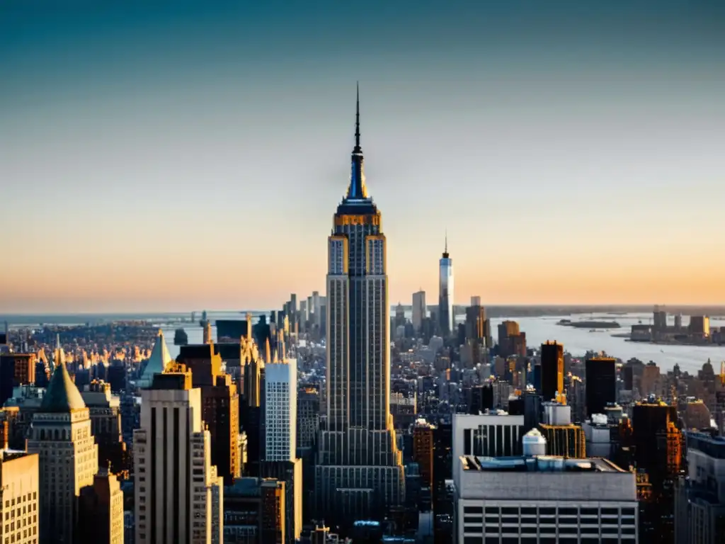 El icónico Empire State Building en blanco y negro destaca su legado arquitectónico y su impacto en la historia de la ciudad de Nueva York