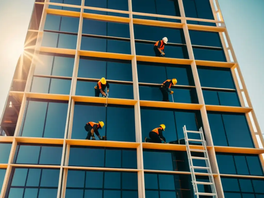 La construcción de alto rendimiento con espumas metálicas se destaca en un edificio moderno en construcción