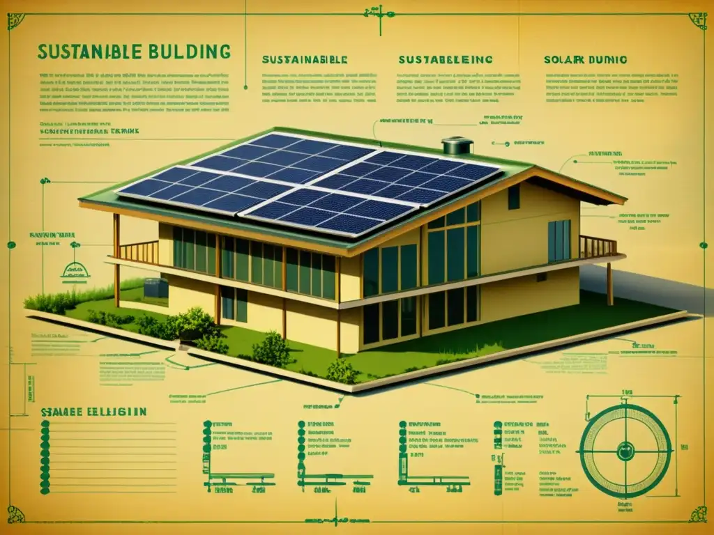 Detallada guía certificaciones arquitectura sostenible con diseño ecoamigable, paneles solares, techos verdes y sistemas recolección agua