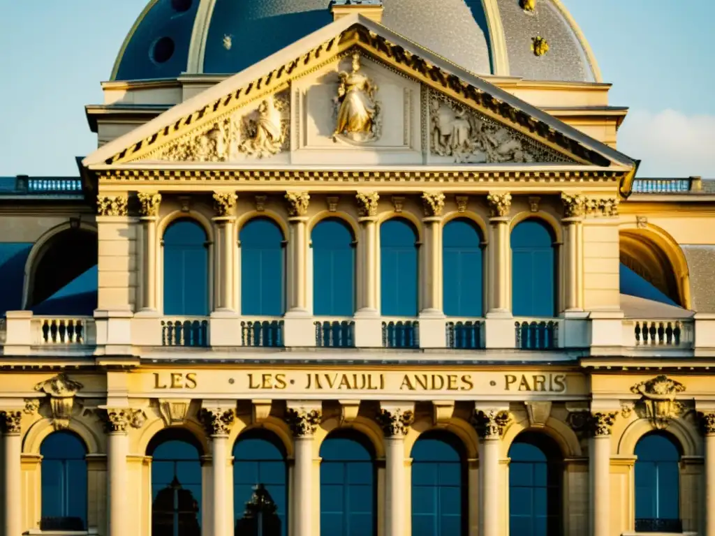 Detalle barroco de Les Invalides en París, evocando la opulencia de la arquitectura histórica en París