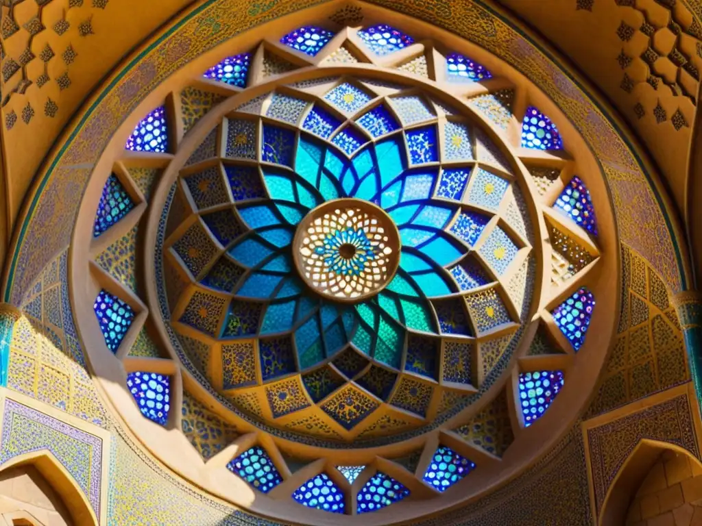 Detalle de la cúpula de la Mezquita MasjidiJami en Isfahán, Irán, una representación del cosmos en arquitectura islámica