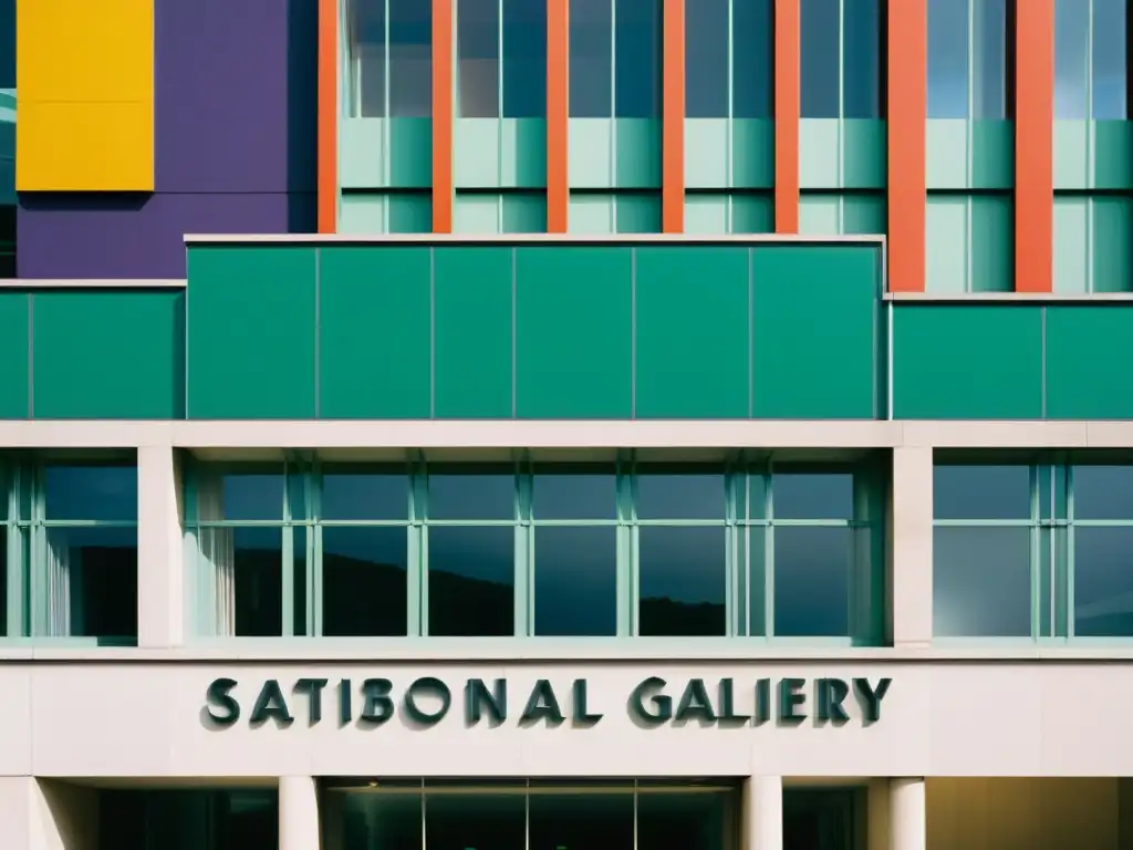 Detalle de la fachada del ala Sainsbury de la National Gallery en Londres, una de las Obras arquitectónicas postmodernas destacadas