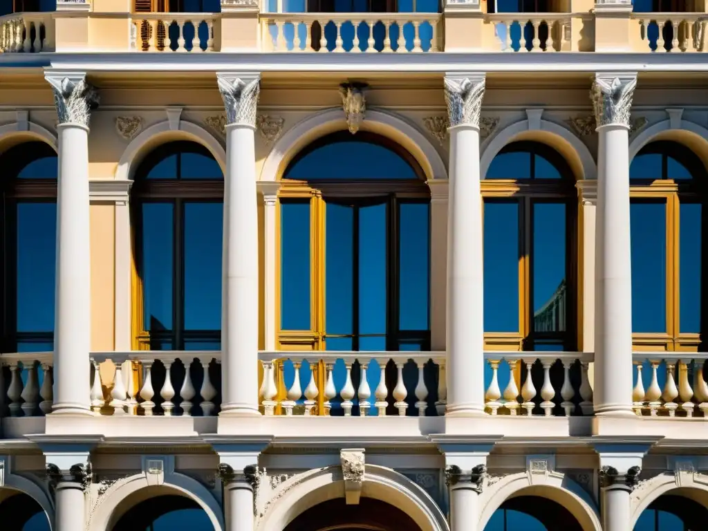 Detalle impresionante del exterior del Palazzo del Te, representando el manierismo en la arquitectura italiana con sus columnas elaboradas, cornisas ornamentadas y fachadas decorativas