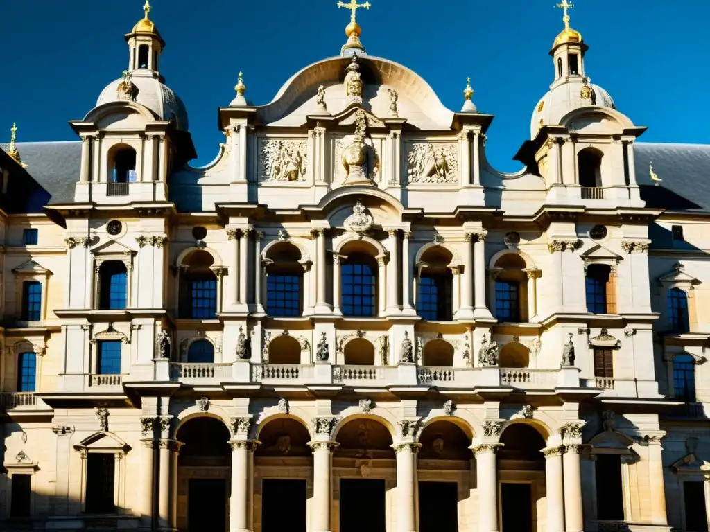 Detalle en piedra del monasterio El Escorial, muestra el esplendor del manierismo español en su arquitectura histórica