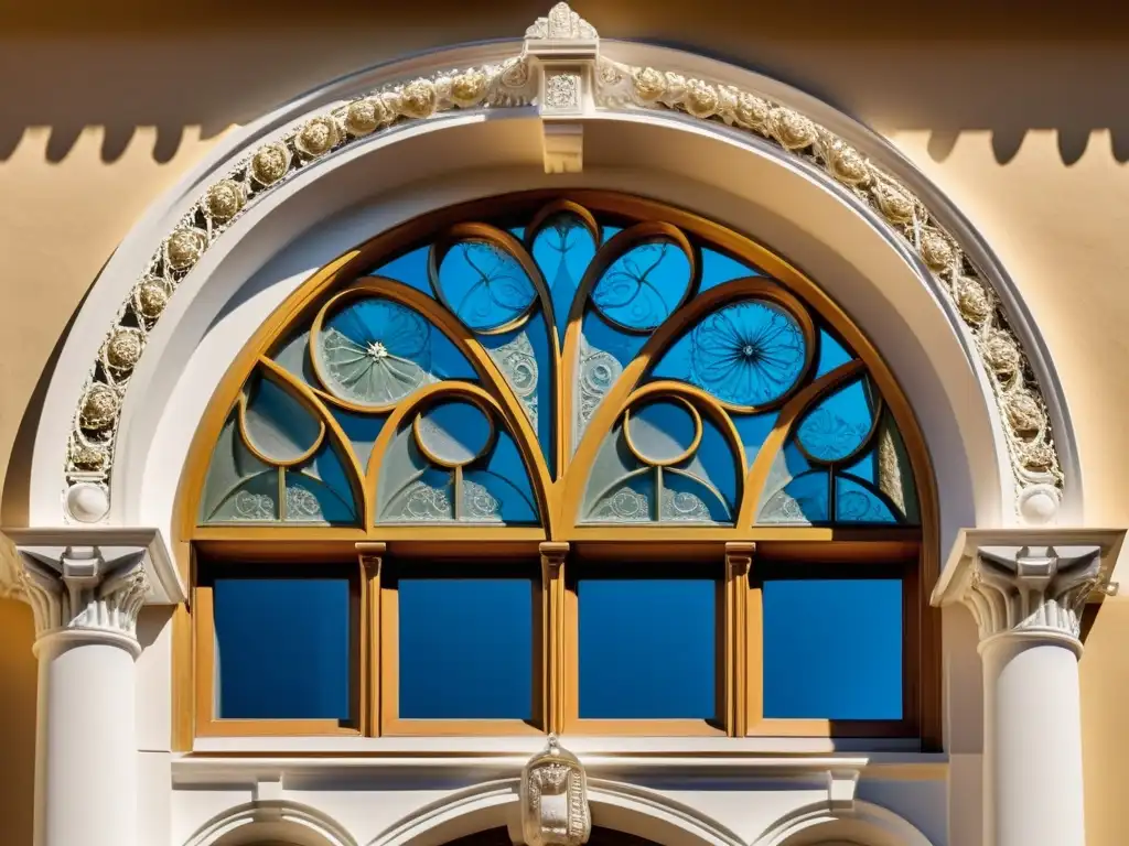 Detalle de ventana Serliana de manierismo con elementos arquitectónicos detallados