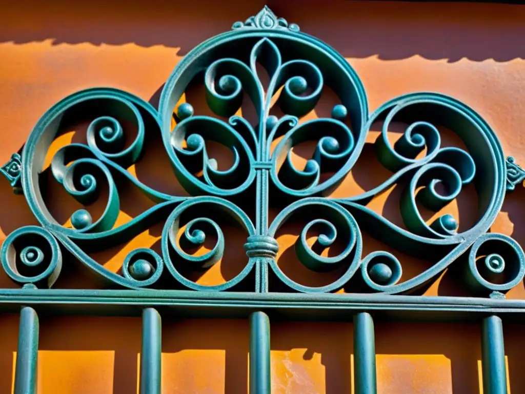 Detalles de hierro forjado de la Posada Mirador de Guadalupe, capturando su encanto arquitectónico con elegancia y tradición