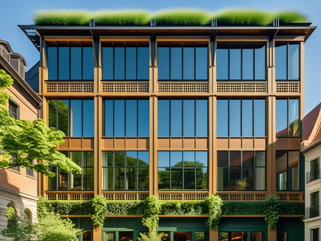 Edificio histórico con arquitectura adaptativa que se fusiona con la naturaleza