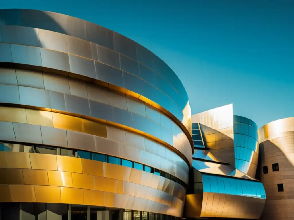 Fotografía vintage del exterior del Museo Guggenheim en Bilbao, resaltando la importancia de la Proporción Dorada en su diseño arquitectónico moderno