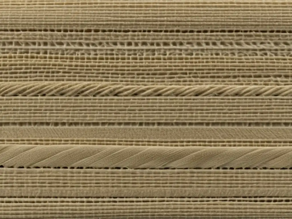 Innovación en fibras vegetales para construcción: Material vintage sostenible en tono beige con textura y calidez natural