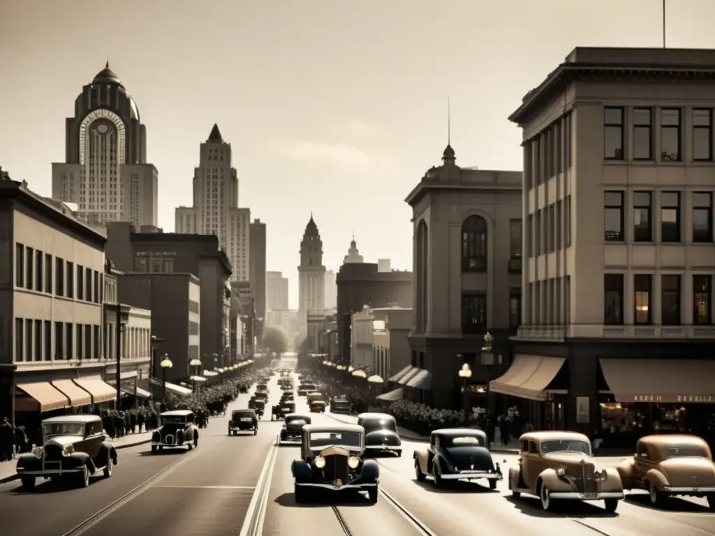 Foto vintage de una ciudad histórica con influencia de tendencias arquitectónicas en el mercado inmobiliario