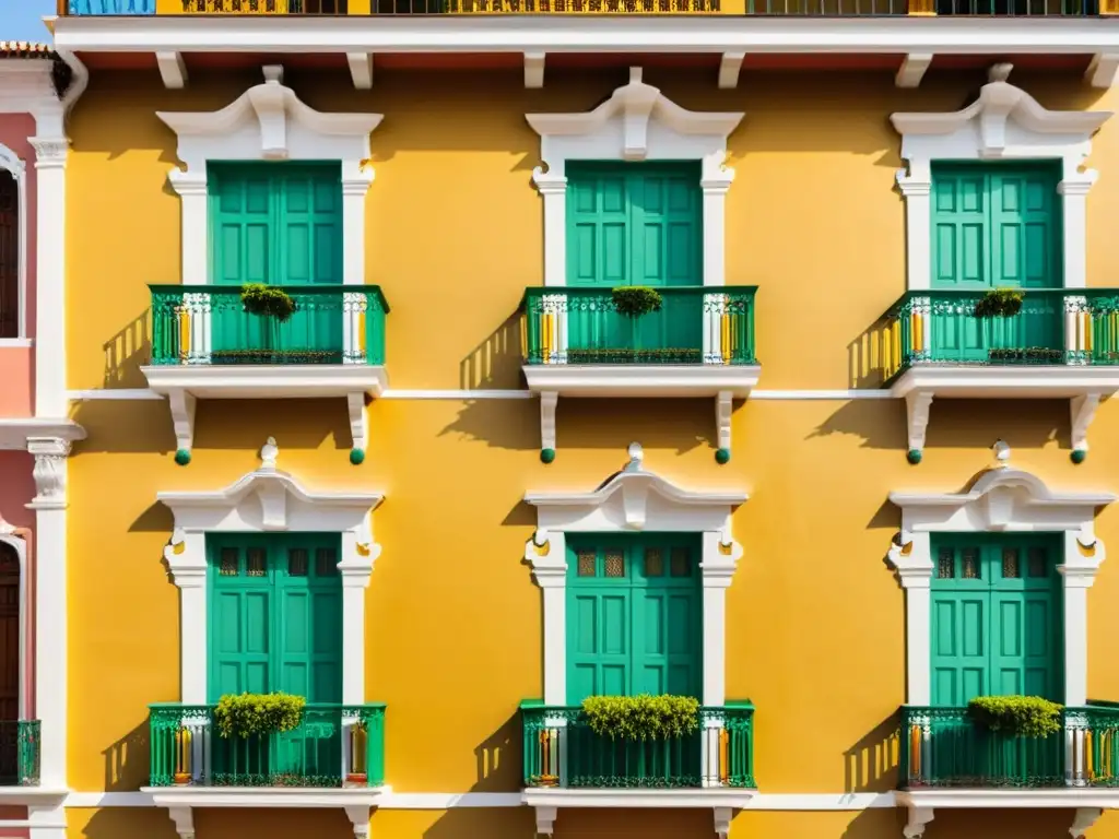 Una fotografía vintage de alta resolución de una hermosa arquitectura colonial en América Latina, evocando nostalgia y patrimonio cultural