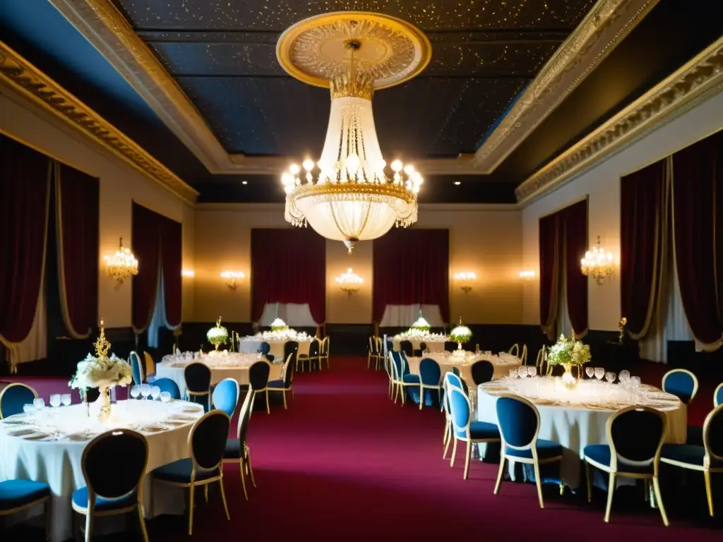 Hoteles preservan esplendor arquitectónico Belle Époque: Salón de baile opulento con detalles dorados y elegantes veladas de terciopelo