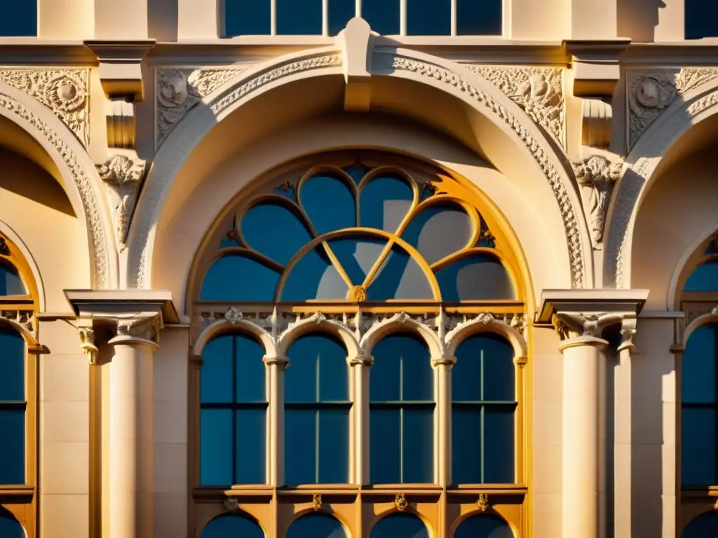 Imagen de un edificio histórico bellamente restaurado con revestimientos exclusivos y una fachada elegante y envejecida