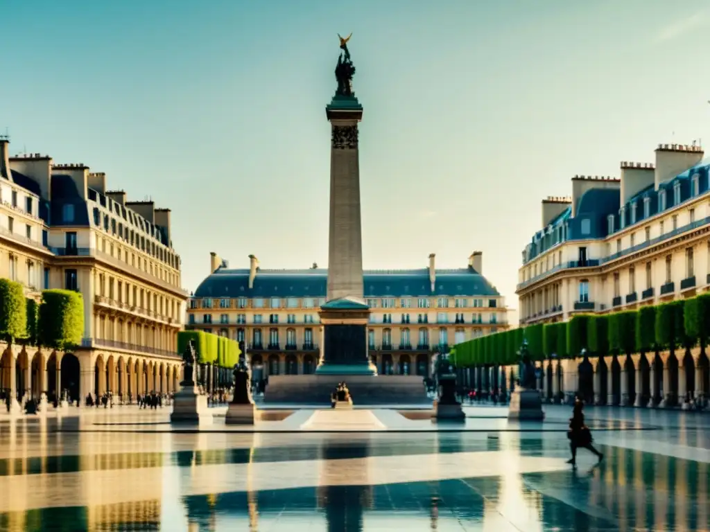 Imagen de la Plaza de la Concordia en París, con su arquitectura histórica y atmósfera nostálgica