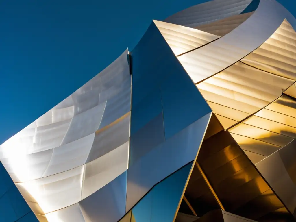 Imagen vintage del icónico Walt Disney Concert Hall en Los Ángeles, destacando el deconstructivismo en la arquitectura contemporánea