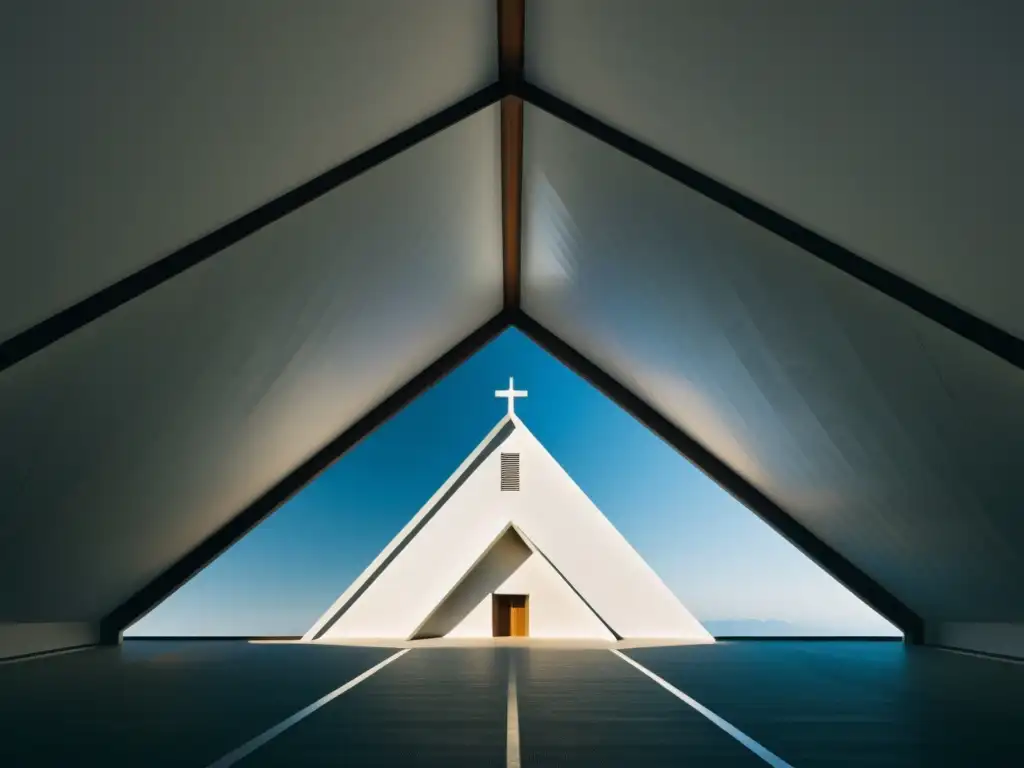 Imagen vintage de la icónica Iglesia de la Luz en Osaka, Japón