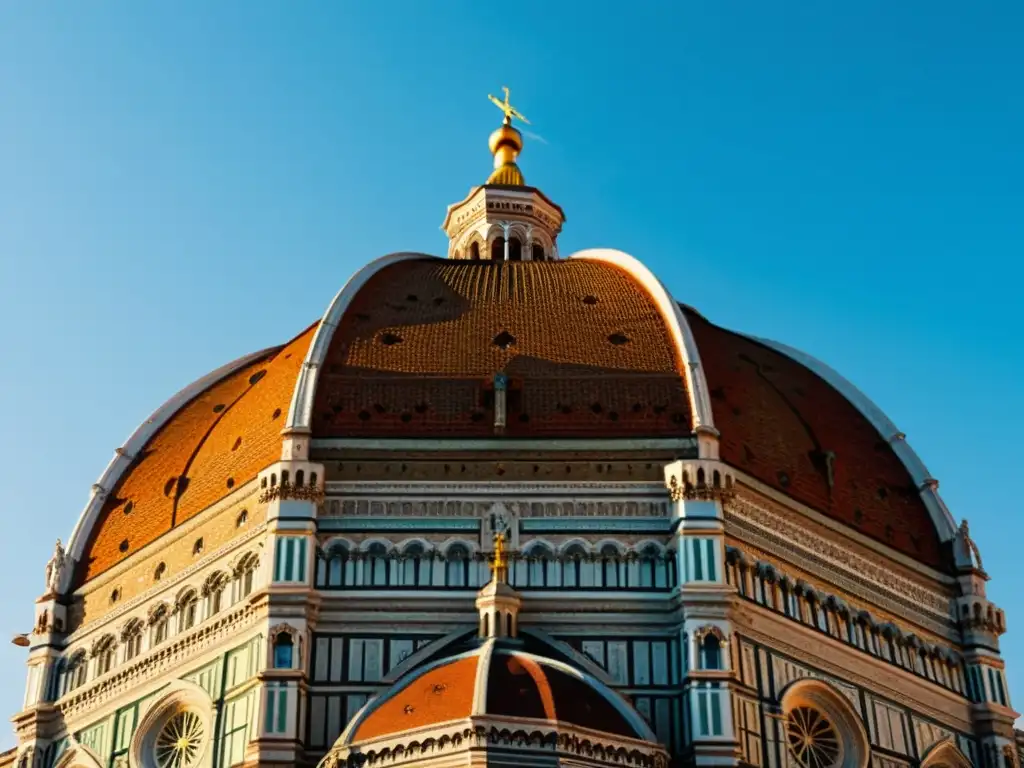 Imagen vintage de la majestuosa cúpula de la Catedral de Florencia, diseñada por Brunelleschi