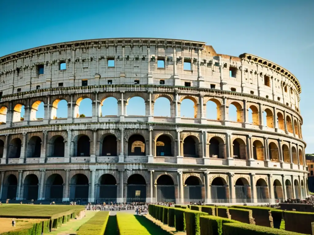 Una impactante imagen de alta resolución del Coliseo en Roma, que muestra la grandeza de la arquitectura romana