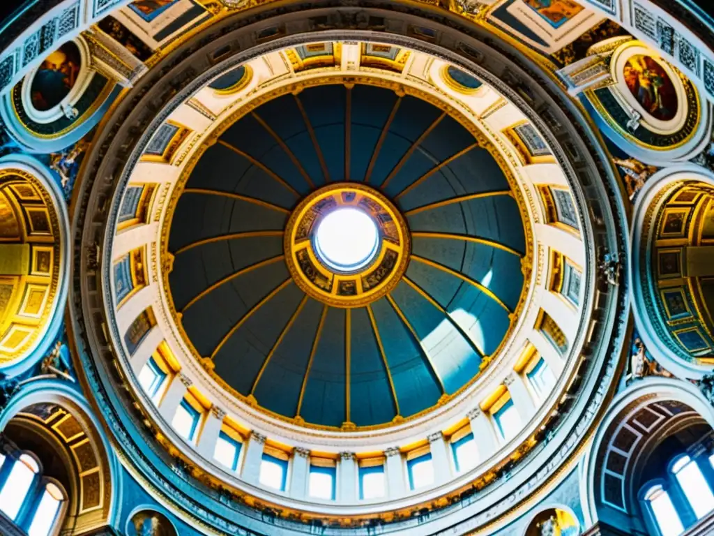 Imponente arquitectura religiosa del Alto Renacimiento en la cúpula de la Basílica de San Pedro, con detalles y juego de luces