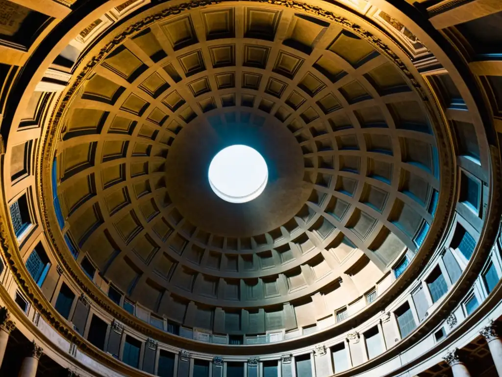 Imponente cúpula del Panteón de Roma, reflejo del desarrollo de la cúpula en arquitectura desde la antigua Grecia a la Roma imperial