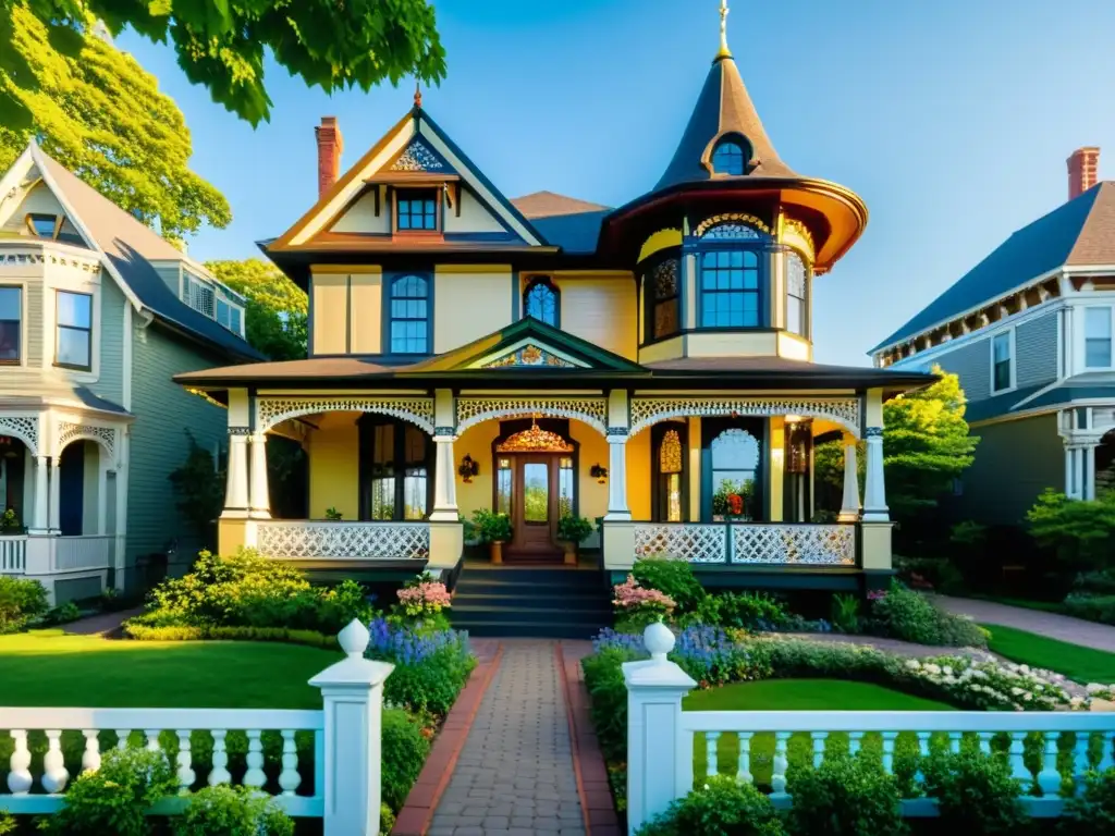 Un impresionante hogar histórico restaurado con arquitectura victoriana, jardín exuberante y encanto vintage