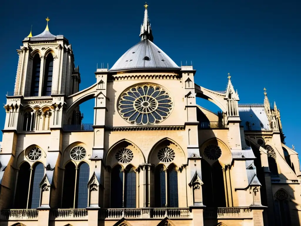 Increíble influencia de la arquitectura gótica contemporánea en la Catedral de Notre Dame, París, fusionando elementos góticos con diseño moderno