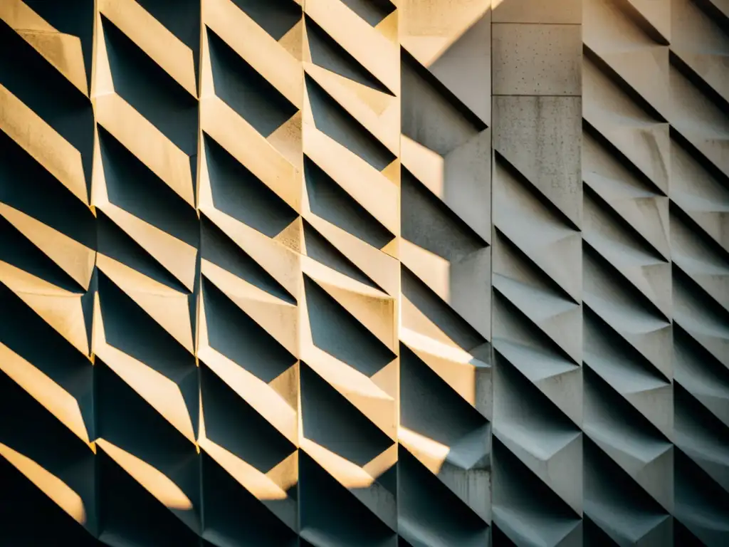 Innovaciones en construcción sostenible: patrones nanotecnológicos en una pared de concreto vintage, creando un efecto visual hipnótico