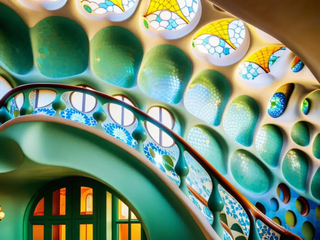 Interior de Casa Batlló en Barcelona, modernismo catalán interiorismo actual, detalles vintage y arquitectura única