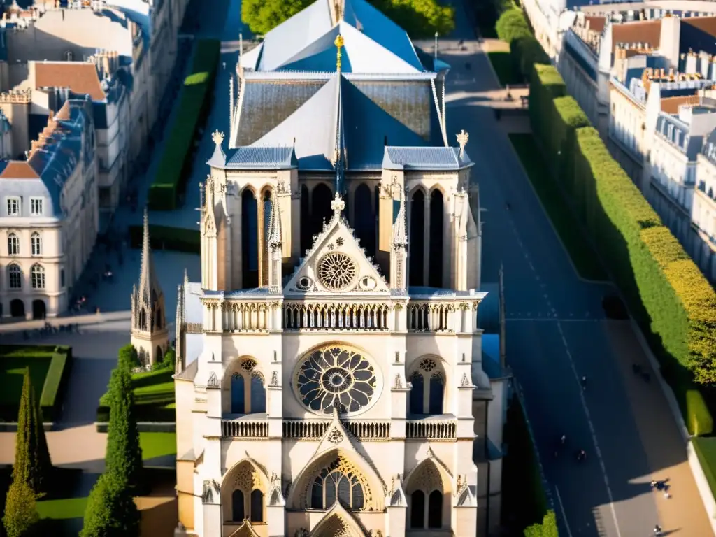 La majestuosa Catedral de Notre Dame en París, con su arquitectura gótica destacando en una competencia histórica por las catedrales más altas