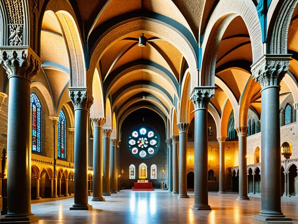 Explora la majestuosidad de las iglesias románicas impresionantes en el interior de Santa María de Ripoll, Cataluña