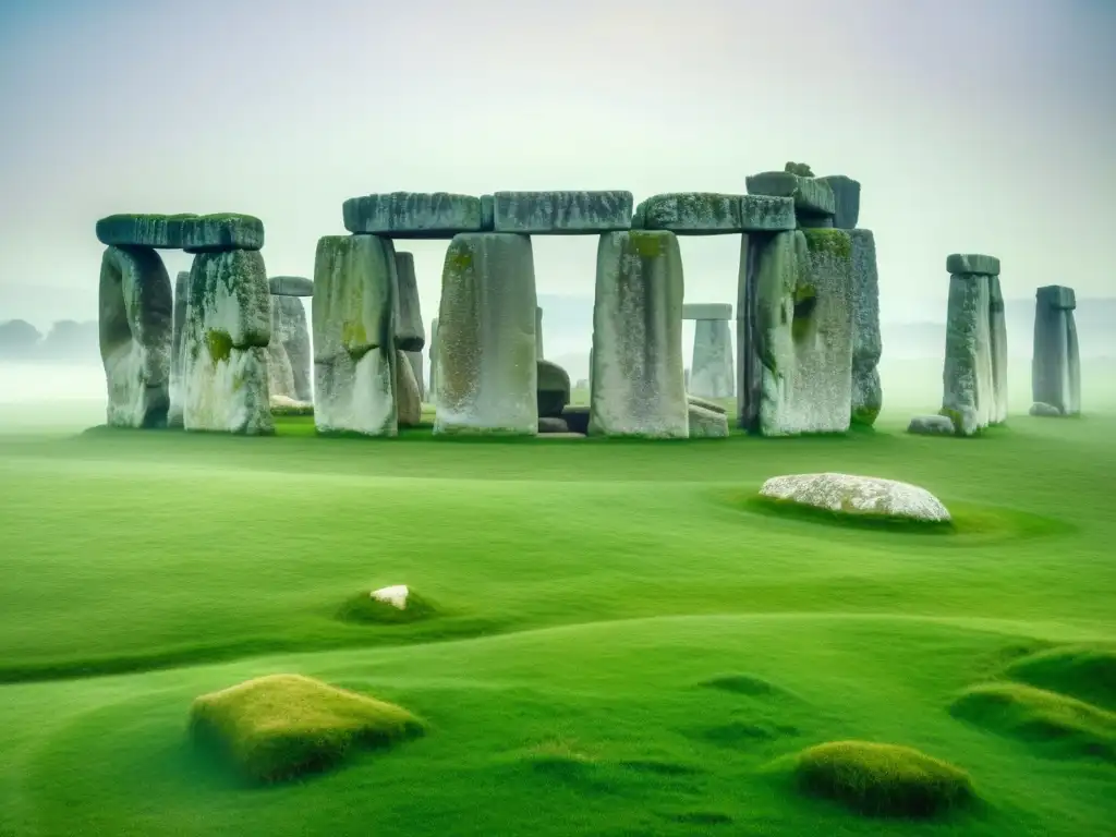 Una mística mañana de neblina en Stonehenge