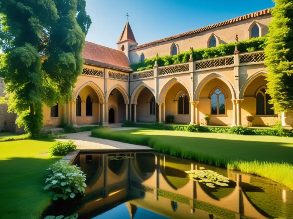 Un monasterio centenario rodeado de naturaleza, bañado por la cálida luz del sol