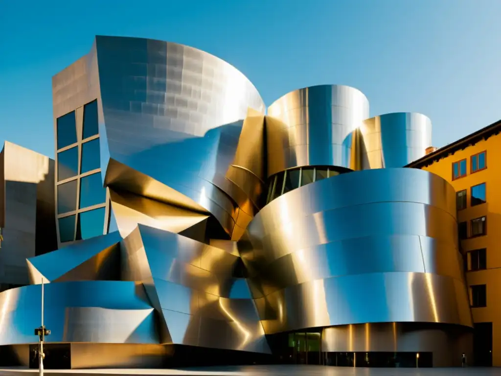 El Museo Guggenheim de Bilbao, con su fachada de titanio ondulante, refleja la arquitectura deconstructivista: Principios fundamentales