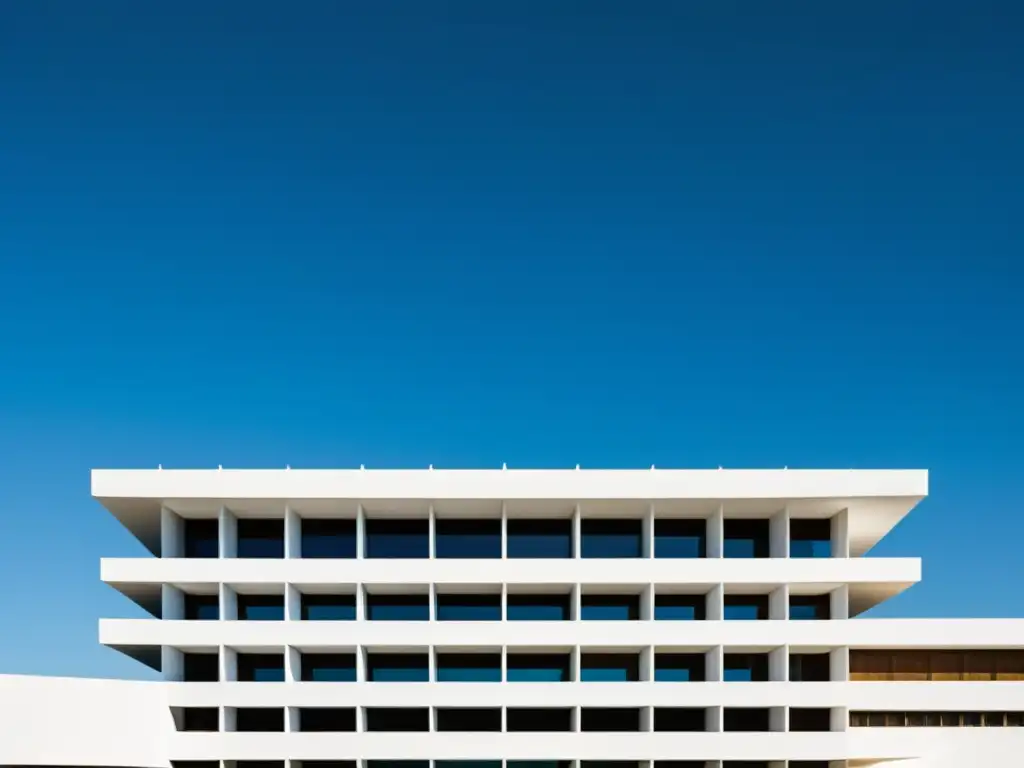 Palácio da Alvorada, icónica arquitectura moderna en Brasilia, bajo cielo azul y jardines cuidados