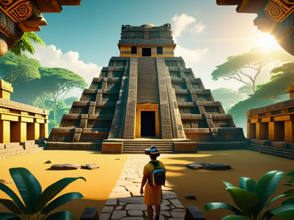 Exploración en realidad virtual arqueológica de templo maya