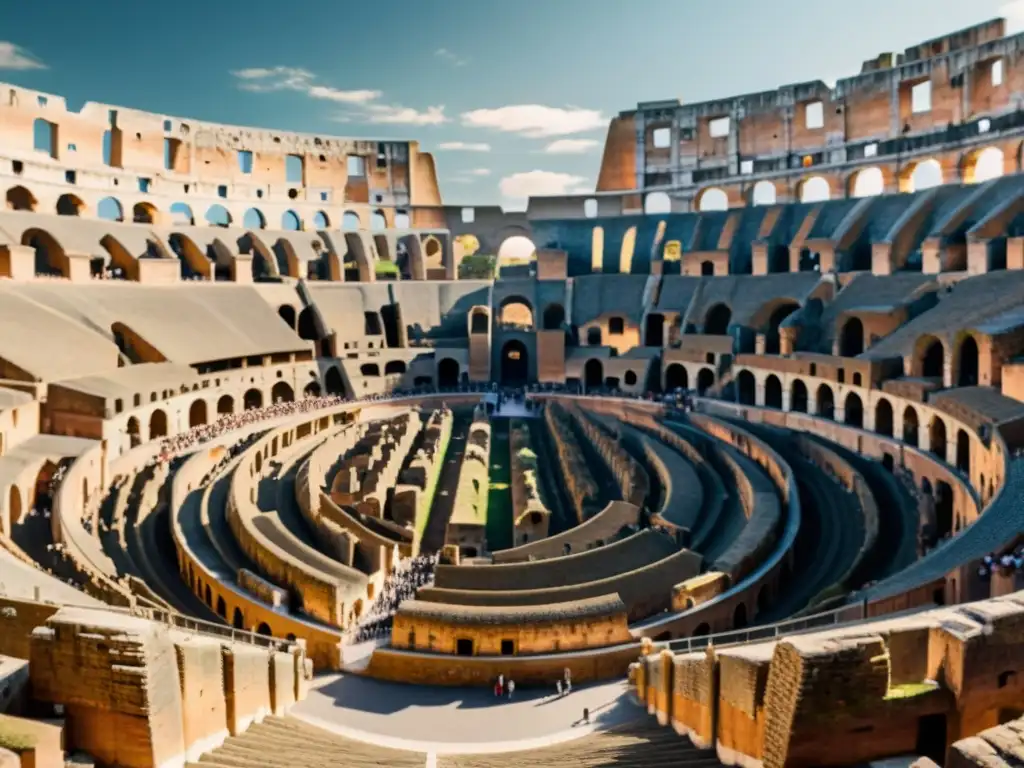 Realidad virtual con la majestuosa arquitectura e historia antigua del Coliseo Romano en 8k, recreando la atmósfera de la antigua Roma