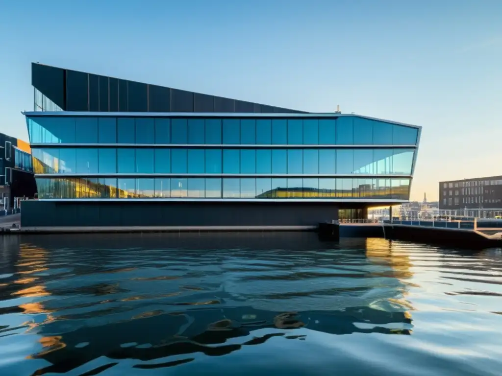 Reflejo de la Escuela de Amsterdam, arquitectura moderna en el IJ