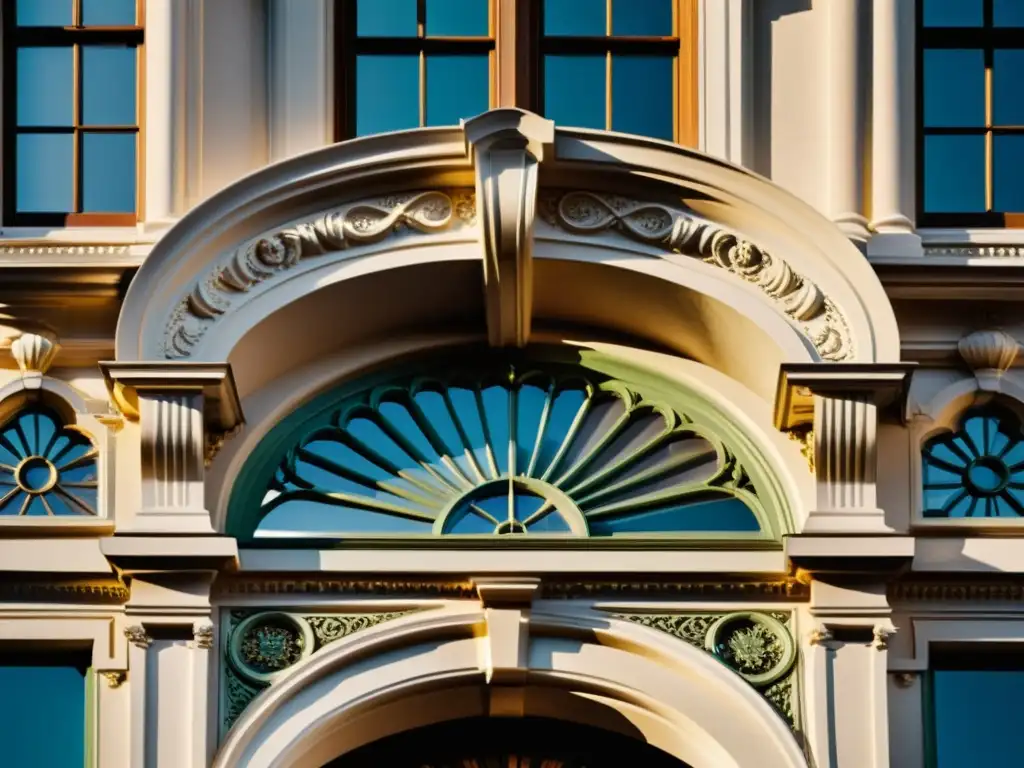 Una fotografía vintage en alta resolución de la fachada de un edificio histórico, identificando joyas inmobiliarias históricas