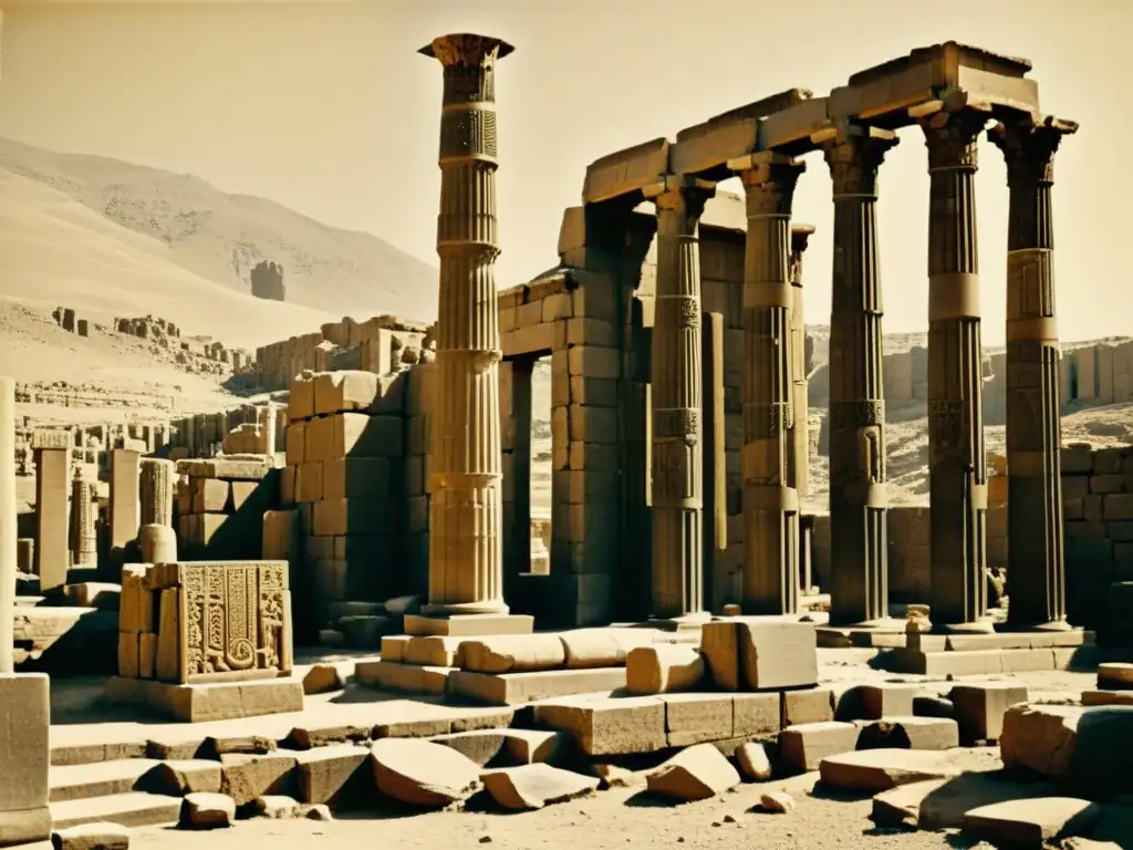 Ruinas de la antigua ciudad persa de Persepolis, con influencias interculturales en su arquitectura