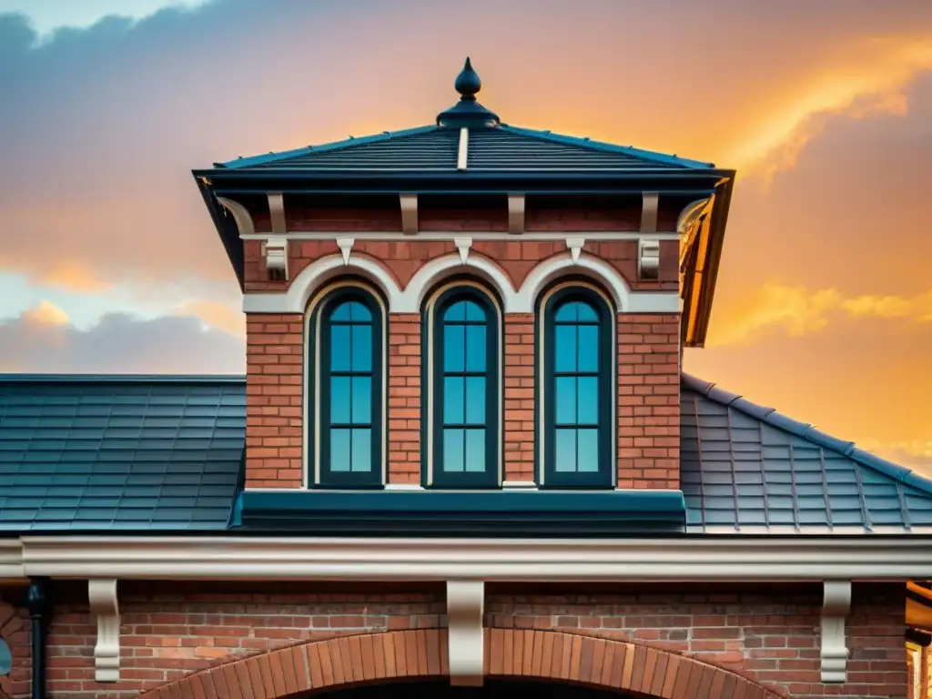 Sistemas de recolección de agua de lluvia en edificio histórico con elegancia atemporal y detalles arquitectónicos