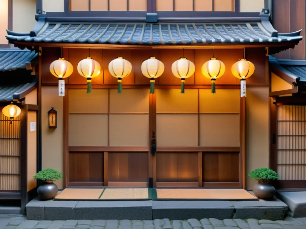 Una tienda japonesa vintage con noren y simbolismo en la arquitectura comercial japonesa