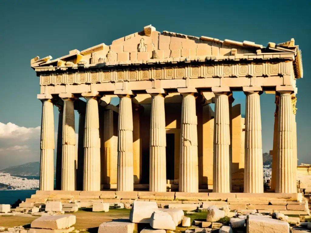 Una vista impresionante del Partenón en Atenas, Grecia